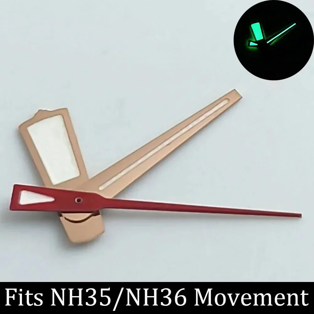 high-quality Watch accessories watch pointer NH series 35 NH36 hands green  luminous suitable for N H35/ NH36 movement