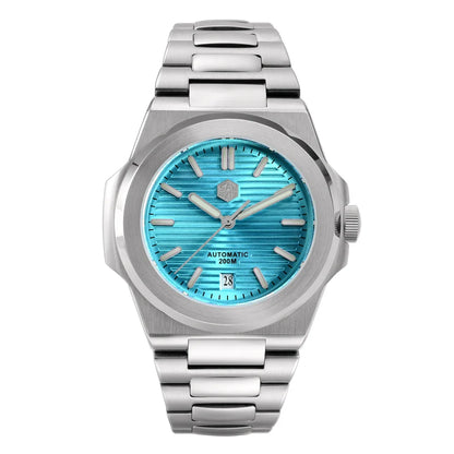 San Martin SN0076 42mm PT5000 Sw200 Automatic Dress Watch 20bar AR Sapphire BGW9 Lume