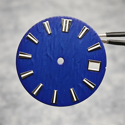 28.5mm NH35 Watch Dial Vertical Wave Stripe Pattern Watch Faces BGW9/C3 Luminous Surface Accessories for NH35/NH36/4R/6R Movement