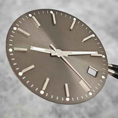 29mm Log Dial 8215 Watch Dial + Watch Hands Set Green Luminous Watch Faces Modified Accessories for 8215 / 8200 / 2813 Movement