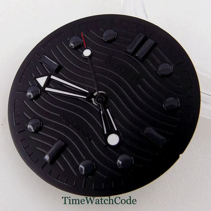 31mm Wave Dial Watch Face Hands Fit for NH35A ETA 2824 PT5000 ST2130 Miyota 8215 821A DG2813 3804 Movement Date Luminous Dial