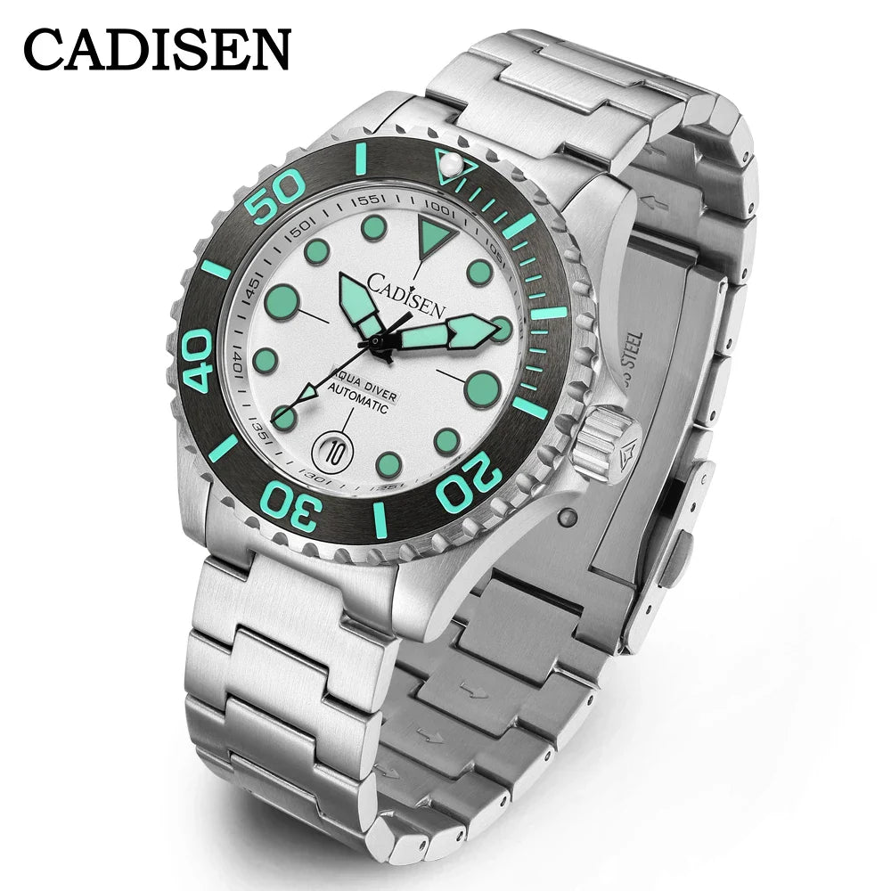 Cadisen C8232 Submariner DIVER  NH35A 100M Waterproof Luminous AR Sapphire 40MM
