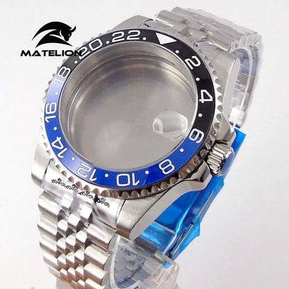 Matelion 200M Diving Case 40mm Fit NH35 NH36 NH34 GMT ETA 2824 PT5000 Watch Case Jubilee Bracelet Sapphire Glass Slide Buckle