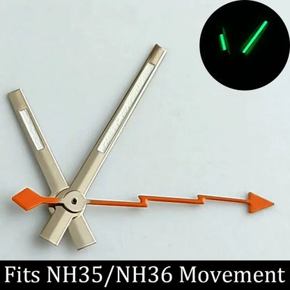 high-quality Watch accessories watch pointer NH series 35 NH36 hands green  luminous suitable for N H35/ NH36 movement
