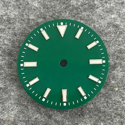 29mm Watch Dial with Green Luminous Colourful No Calendar Window Watch Faces for NH35/ ETA 2836/Japan 8215/Mingzhu 2813 Movement