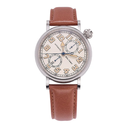 Customizable Baltany 41mm Polit Watch Man S6047 5ATM AR Sapphire Homage A-7 1935 Avigation Miyota 9122 Automatic Swiss Lume