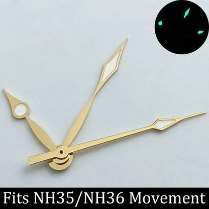 high-quality Watch accessories watch pointer NH series 35 NH36 hands green  luminous suitable for N H35/ NH36 movement
