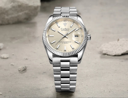 Cadisen C8214 DateJust Watch AR Sapphire MIYOTA 8215 10Bar C3 Lume 40MM