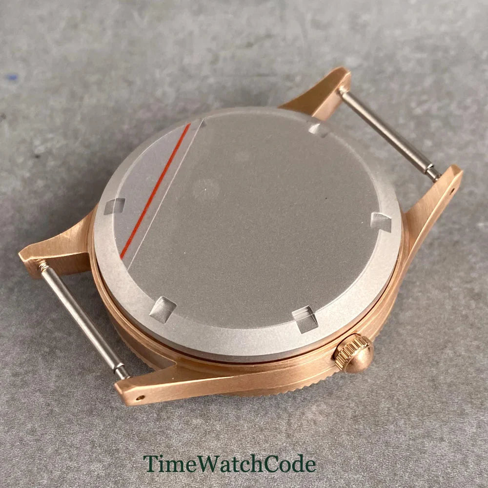 50 FATHOMS Real Bronze Watch Case Fit NH34 NH35 NH36 NH38 NH70 NH72 ETA2824 PT5000 SW200 Bow Sapphire Glass 20BAR Sandblast 40mm