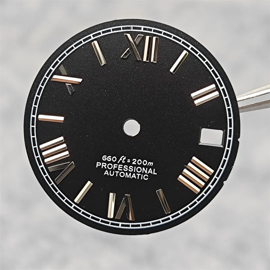 Suitable for NH35A/4R35 Movement Watch Dial 28.5mm Roman Numeral Surface Watch Faces Men's Watches Replacement Accessories