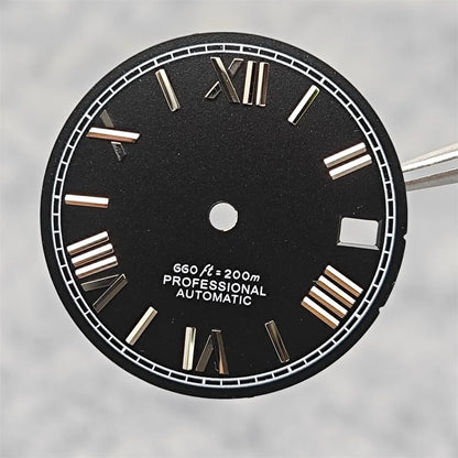 Suitable for NH35A/4R35 Movement Watch Dial 28.5mm Roman Numeral Surface Watch Faces Men's Watches Replacement Accessories