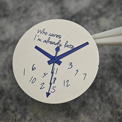 Modified Blue Log Hands + Watch Dial Set 28.5mm DIY Watch Faces Fits NH35/4R36 Movement Who Cares Lt's Already Late Accessories