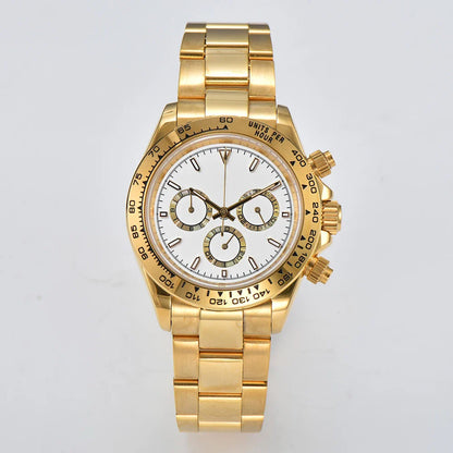 Oumashi Chronograph Automatic  ETA 7750 MOVT custom logo sapphire 40mm Daytona Panda Watch 5Bar