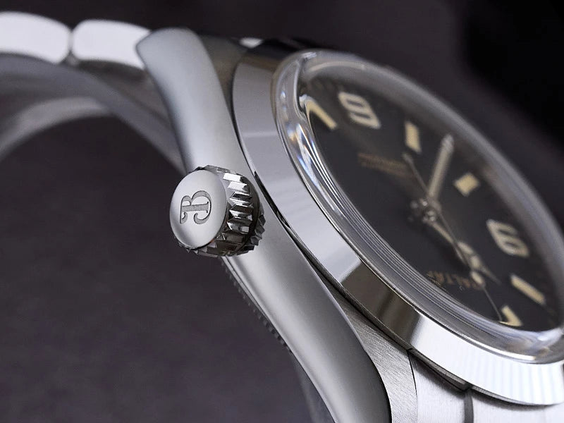 Baltany 36MM Explorer Watch Man S4056 NH38 Automatic Mechanical Watch  Waterproof 20Bar Stainless Steel Bracelet Retro Watches