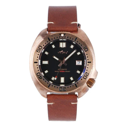 Heimdallr Turtle 6105 Watch CUSN8 Bronze 45mm Sapphire Crystal NH35 20Bar C3 Super Luminous