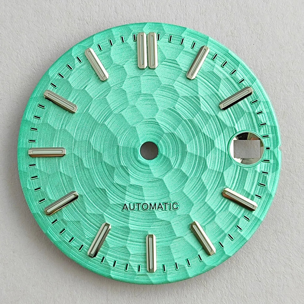 New 28.5mm NH35/NH36 dial watch dial S dial green luminous suitable for NH35/NH36 movements watch accessories repair to