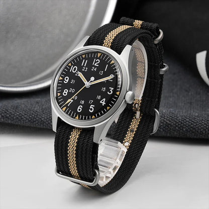 Militado ML07 Military Watch VH31 Quartz Sapphire Luminous AR Coating 10bar