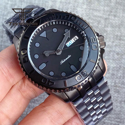 Tandorio TD269C Yacht Master Black Pvd  Domed Sapphire Skx007 Style NH36 20atm 120 Clicks 41MM