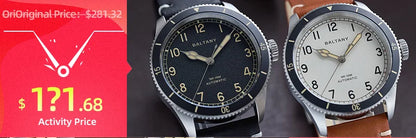 Baltany 38MM Military Watch Men  S2076 NH38 Automation Stainless Steels 100m Waterproof Vintage Khaki Aviation Homage Watch