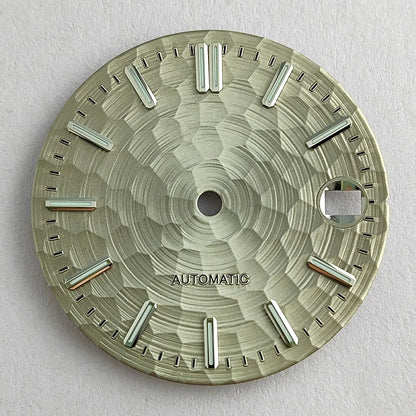 New 28.5mm NH35/NH36 dial watch dial S dial green luminous suitable for NH35/NH36 movements watch accessories repair to