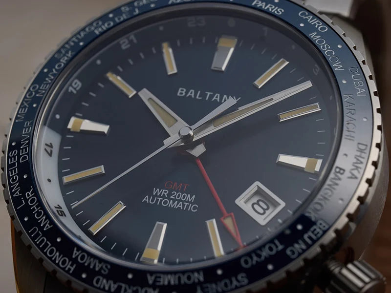 Baltany 40MM Date Sports Watch Man S6083 NH34 Auto Mechanica Watch Ceramic Bezel 20ATM Stainless Steel Bracelet Sports Watch