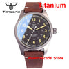 39mm Titanium Pilot Watch Tandorio TD143T Miyota 8215 Movt Automatic Sapphire 20ATM Retro Men Watch
