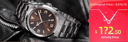 Baltany 38MM Military Watch Men  S2076 NH38 Automation Stainless Steels 100m Waterproof Vintage Khaki Aviation Homage Watch