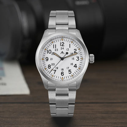 Militado ML08 Military Watch VH31 Quartz Movement Double Sapphire C3 BGW9 Luminous 10Bar Explorer