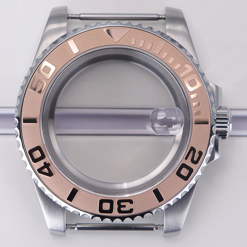 200M Diving Watch Case 40mm For Yacht-Master Seiko NH35 NH36 NH38/34 Miyota 8215 ETA2824 Movement Sapphire Glass 120clicks Bezel
