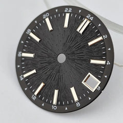 watch dial 28.5mm with water ripple vertical surface luminous watch dial suitable for NH35 movement watch replacement accessorie