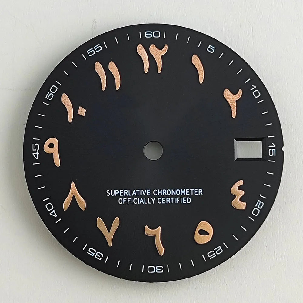 28.5mm watch dial Arabic NH35 dial S dial suitable for NH35 NH36 movement watch accessories repair tool
