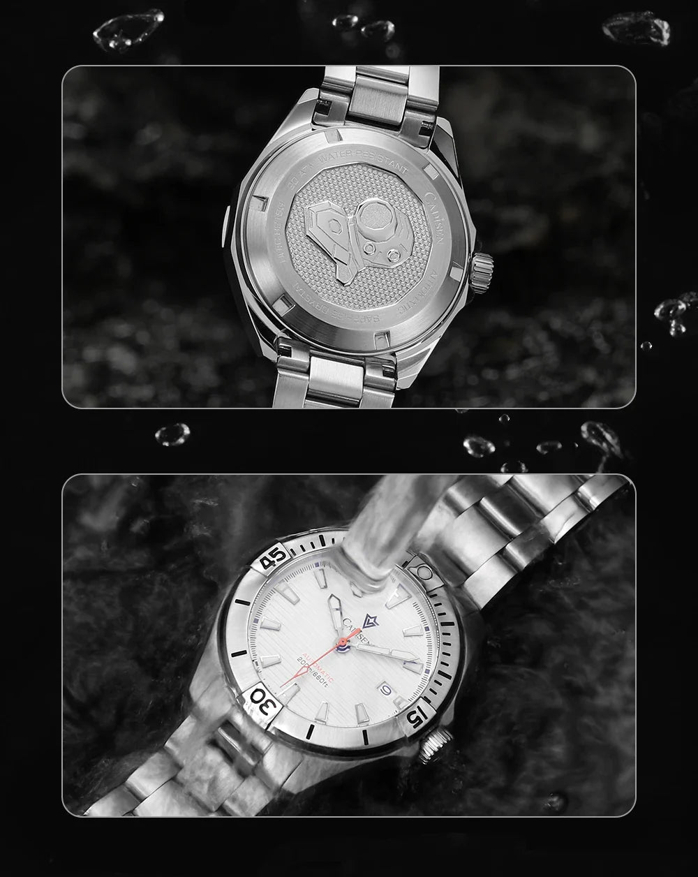 CADISEN C8218 Diver V2 20Bar NH35 Automatic 40MM Sapphire luminous