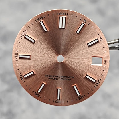 NH35 Watch Dial 28.5mm Log Modified Dial BGW9 Blue Green Luminous Watch Face Modified Watch Accessories for NH35 NH36 movements