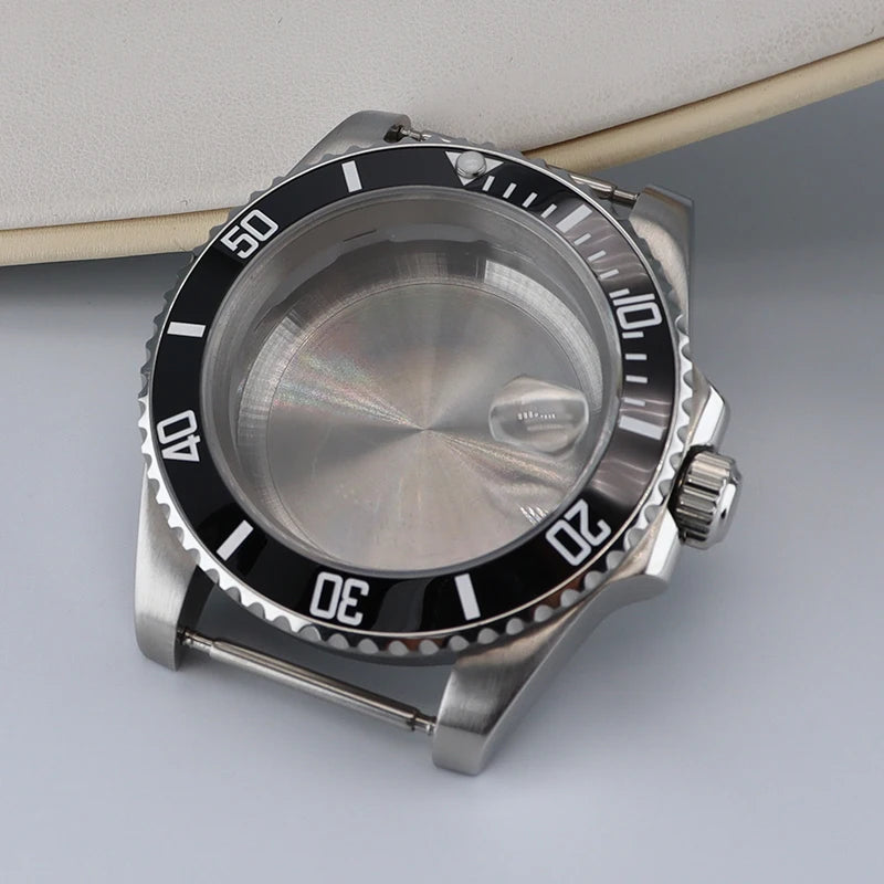 NH35 40mm SUB Black Ceramic Insert Watch Case Sapphire For NH34 NH35 NH36 NH38 4R36 Miyot8215 ETA2824 Movement 20ATM Waterproof