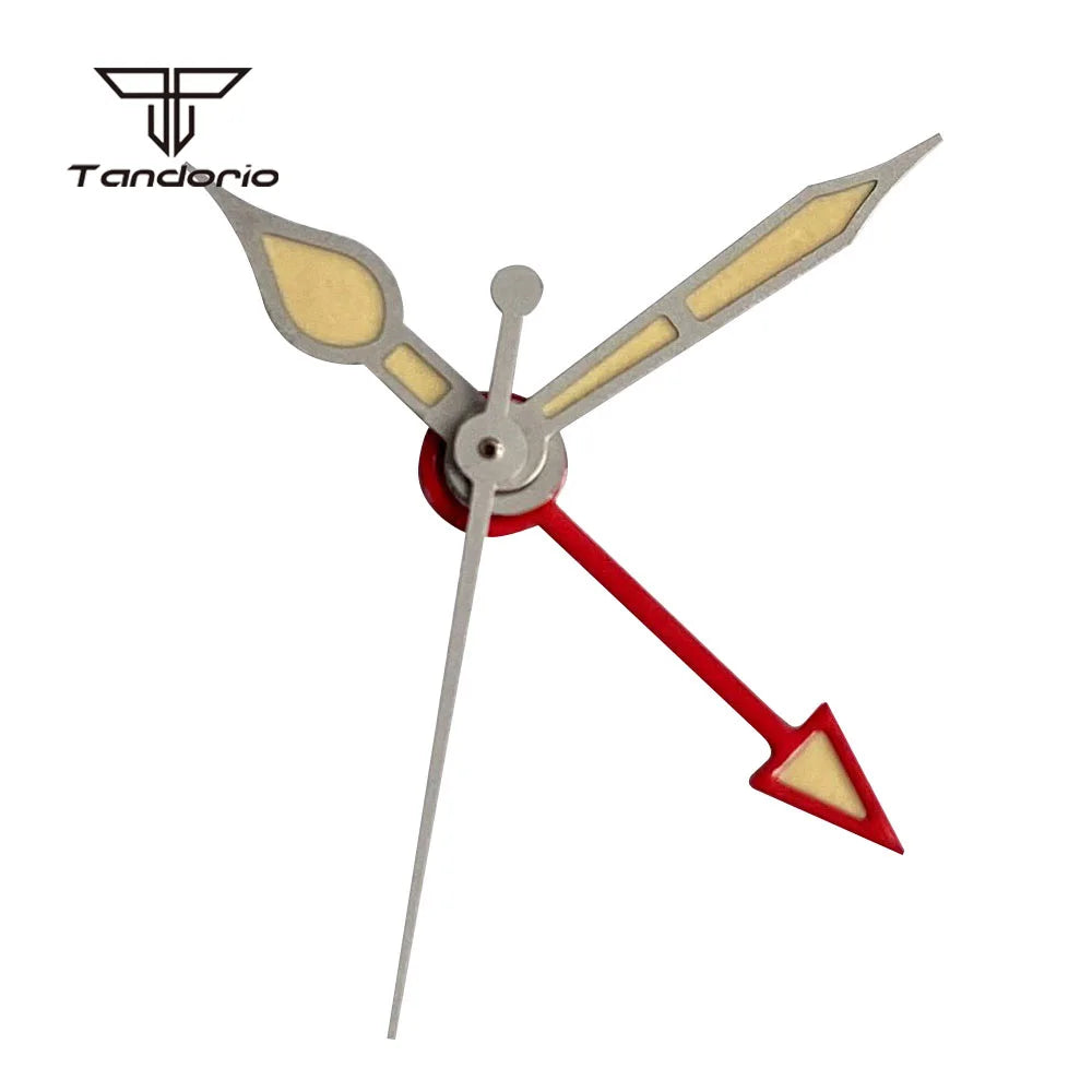 29mm Watch Dial Black White Two Tone Face  Hands Accessories NH34 Mechanical GMT Watches Mod Parts Arabic Numerals Green Lume