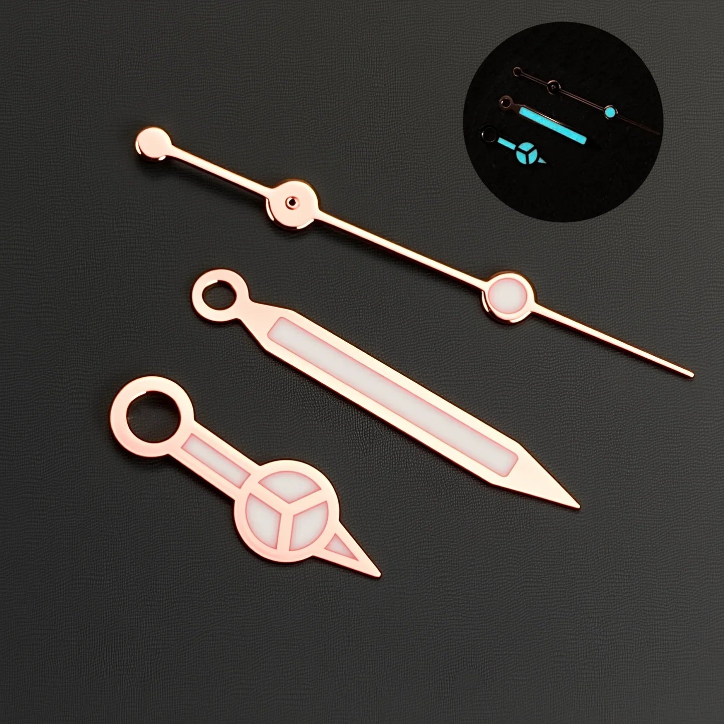 Benze NH35 Hands Silver Rose Gold Watch Hands Blue Green Luminous Red Green Blue Hands For NH35/36/4R/7S Movement Watches Pointers