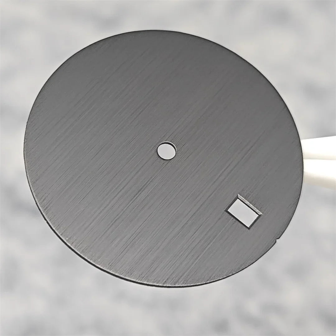 30.5mm Watch Dial DIY Vertical Texture Surface with Date Faces for PP Case Watch Accessories for NH35A / 4R35 Movement