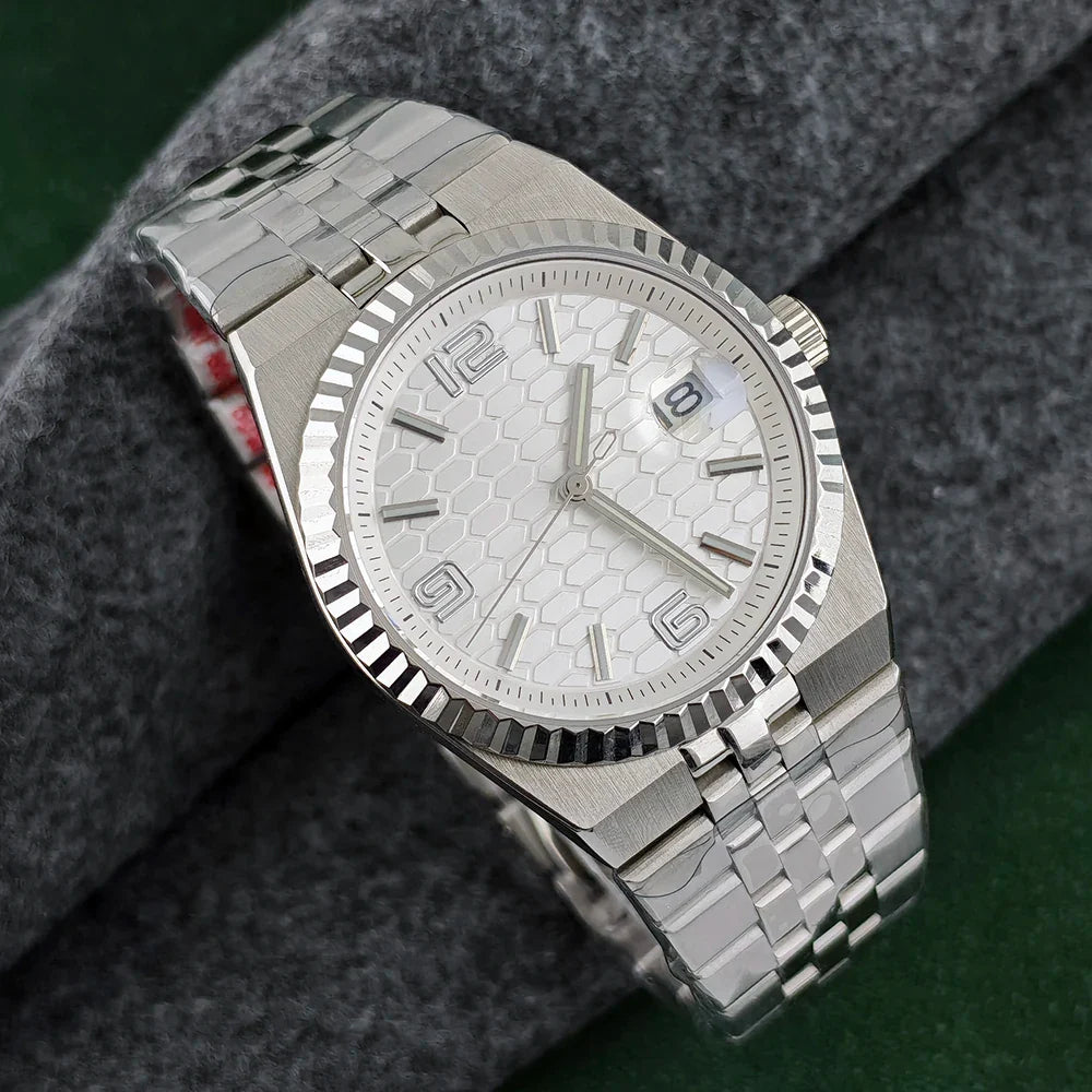 PRX Watch Fluted Case TD305F 40mm NH35 Automatic watch land type Sapphire Honeycomb dial 5bar