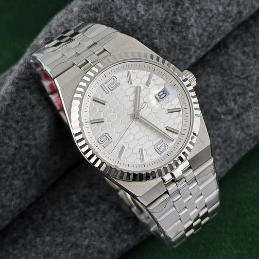 PRX Watch Fluted Case TD305F 40mm NH35 Automatic watch land type Sapphire Honeycomb dial 5bar