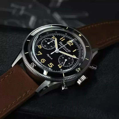 Fifty Fathoms Mod Hruodland Fo19  Chronograph Watch VK64 Quartz AR Sapphire 40MM 10bar