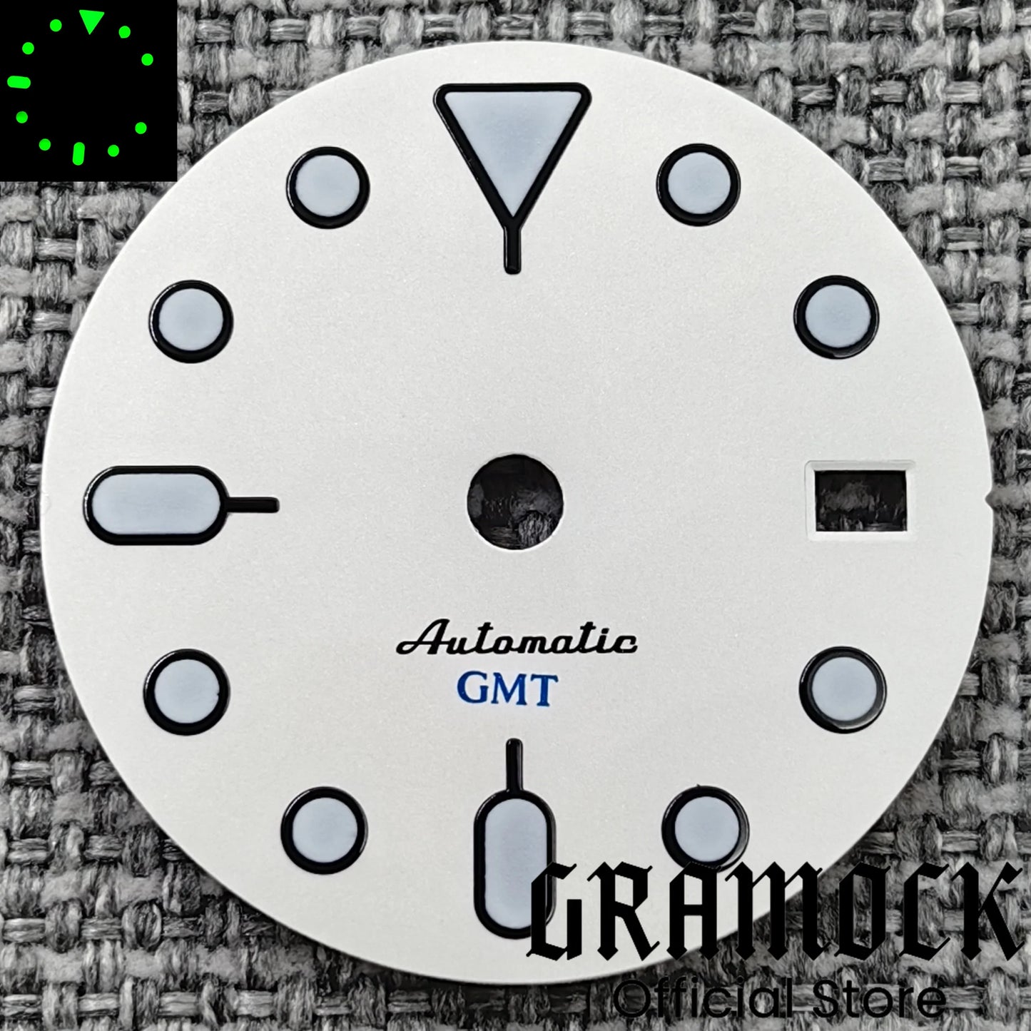 29mm Blue Red Black Orange GMT NH34 White Glossy Dial With Hands C3 Lume Fit NH34 Mechanical Watch Modified Accessories