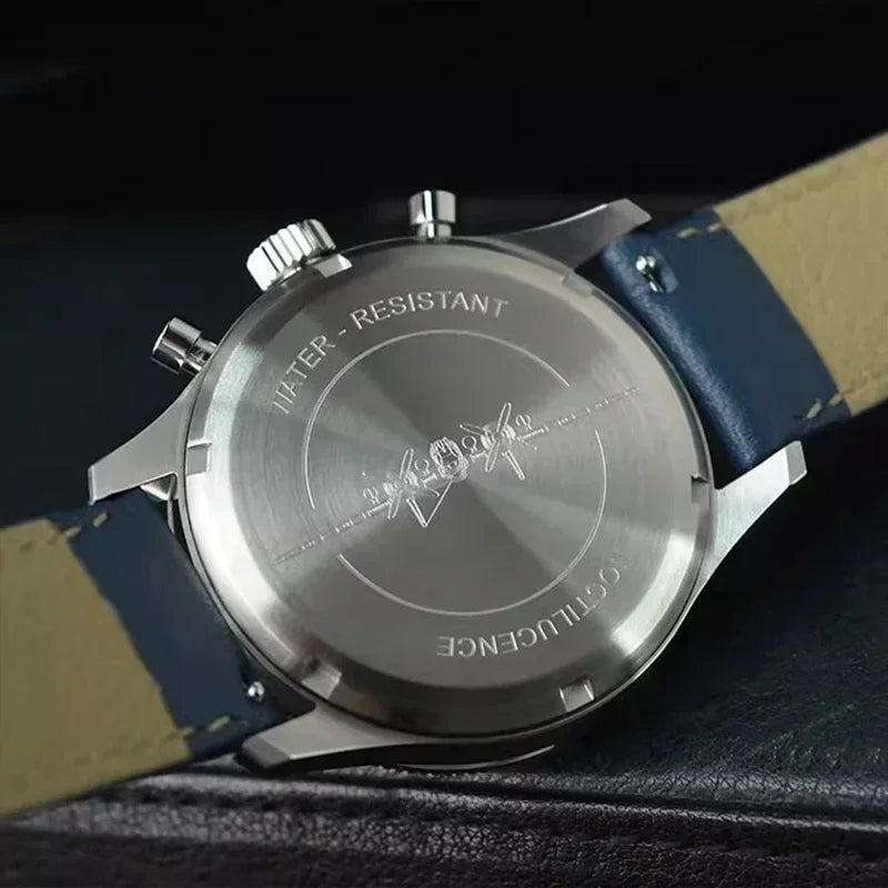 Fifty Fathoms Mod Hruodland Fo19  Chronograph Watch VK64 Quartz AR Sapphire 40MM 10bar