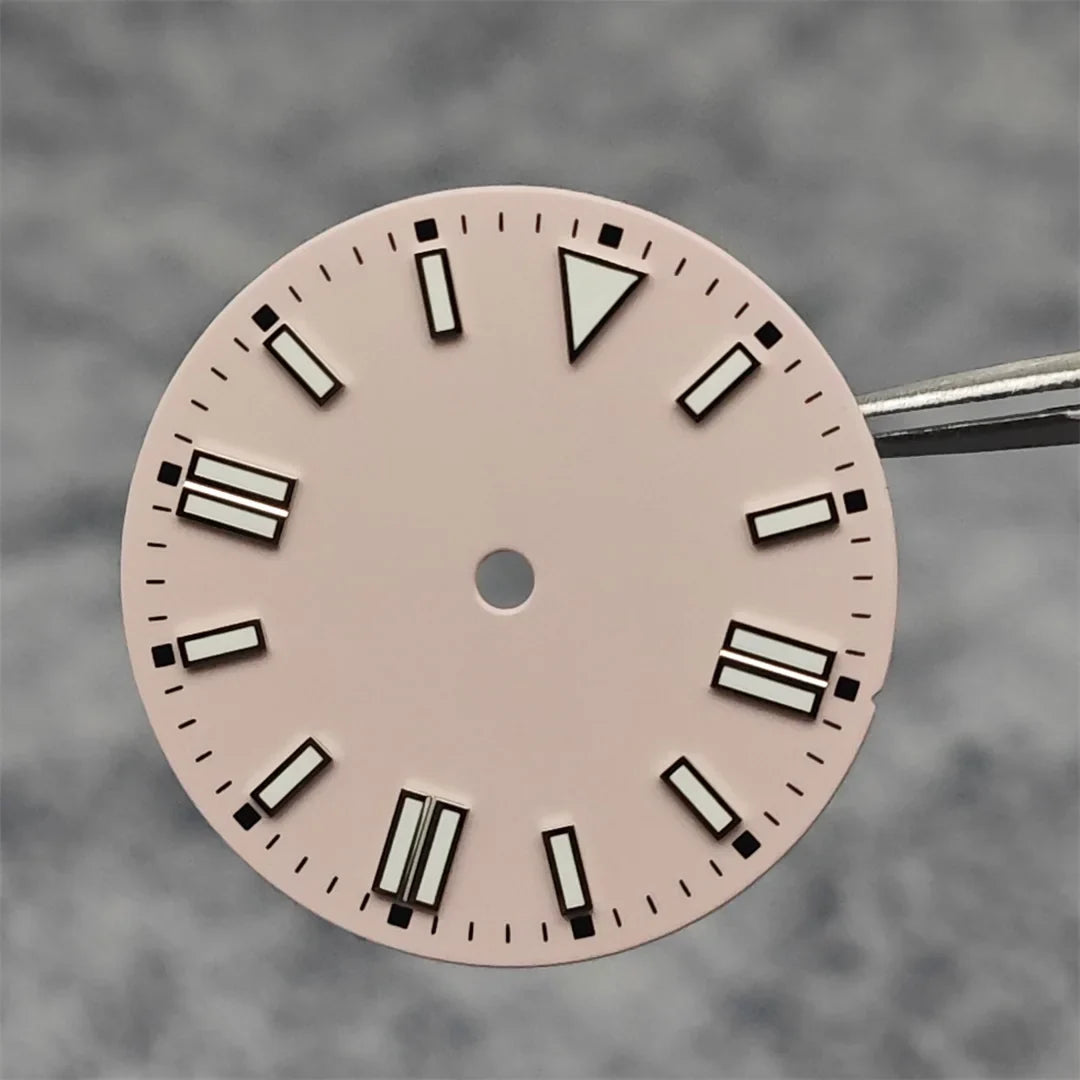 28.5mm Watch Dial Colorful Enameled Surface with Green Luminous Watch Faces for NH35/ ETA2836/ 8215 Mechanical Movement