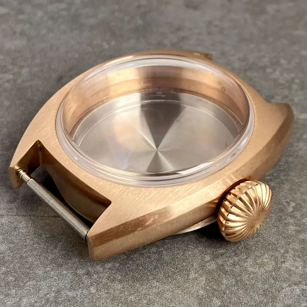 New 36mm Double Domed Sapphire Glass Solid Bronze Watch Cases NH35 Fit NH35 NH36 NH38 ETA2824 PT5000 Movement