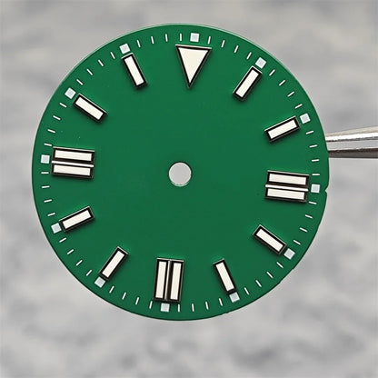 28.5mm Watch Dial Colorful Enameled Surface with Green Luminous Watch Faces for NH35/ ETA2836/ 8215 Mechanical Movement