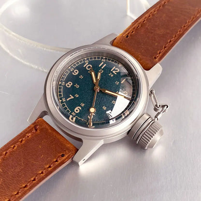 Tandorio Militarywatch TD135E 36MM NH35A Automatic BigCrown Dome Sapphire sandblast 20ATM