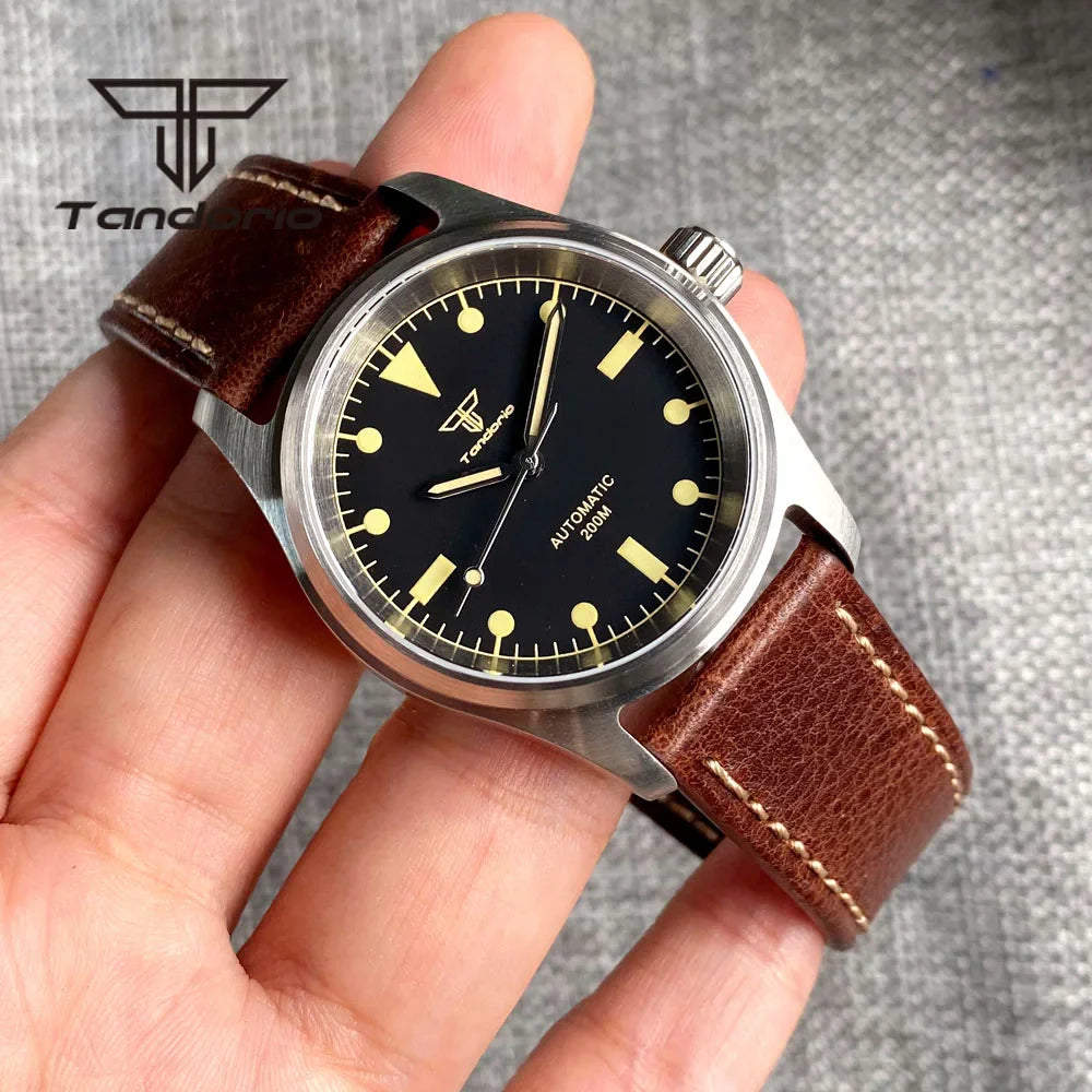 Tandorio 36mm Pilot Watch TD140B PT5000 NH35A Movement 20bar Sapphire