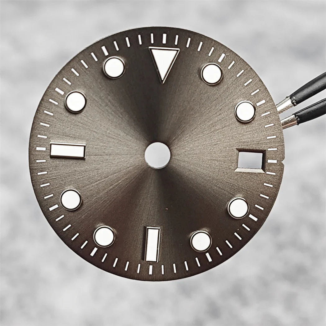 29MM Single calendar Watch Dial Green Luminous Modified Watch Accessories GMT Four-Hand Watch Faces for Japan NH34 Movement