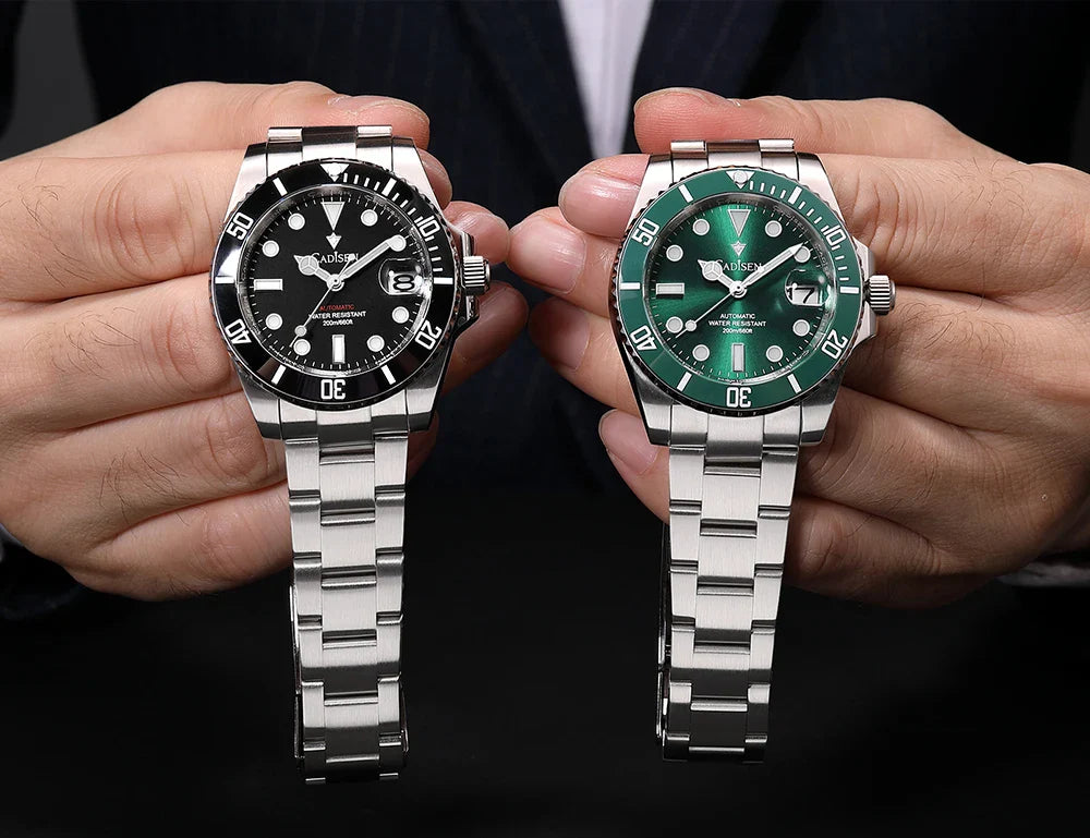 CADISEN C8216 Submariner Diver NH35A Movement AR Sapphire BGW9 Lume 40MM 20Bar