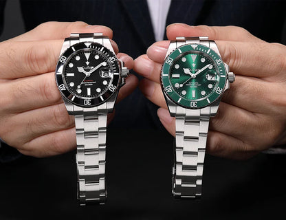 CADISEN C8216 Submariner Diver NH35A Movement AR Sapphire BGW9 Lume 40MM 20Bar